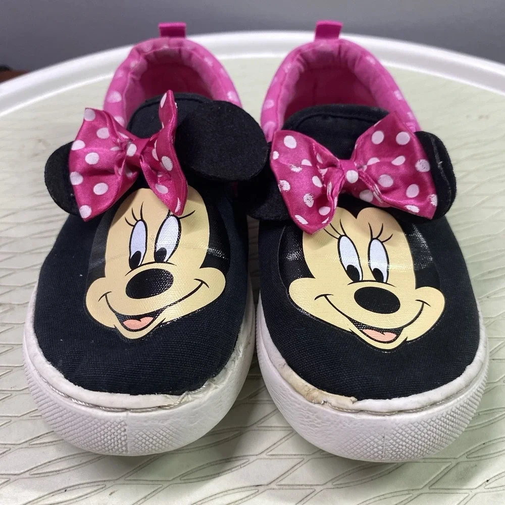 Minnie Mouse Little Girl's Pink Canvas Shoes Sneakers-Sz. 11-Fair Cond. See pics